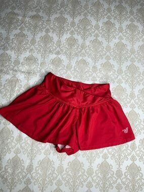 Varsity Girls Cheer Flutter Shorts Youth Medium Red V Logo